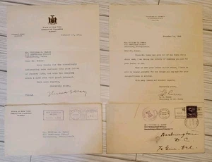 1942 Letters Thomas E Dewey Governor Presidential Candidate Signed Autograph - Picture 1 of 4