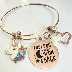 Bettelarmband Einhorn Rosévergoldet - Bild 1 von 4