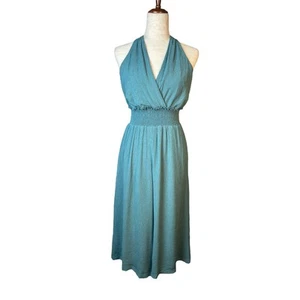 by Anthropologie Jumpsuit Petites Light Turquoise Bionde Plisse Size PS - Picture 1 of 10