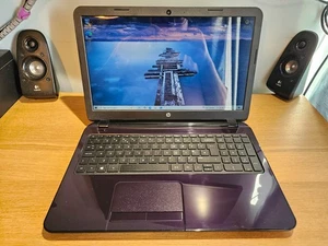 15" HP 15-g259sa AMD A6 Quad 2.0GHz 8GB 240GB SSD Purple Windows 10 Laptop - Picture 1 of 5