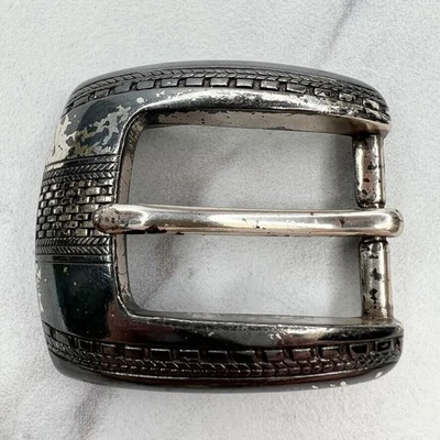 Vintage 1993 Silver Tone Simple Western Style Belt Buckle - Image 1 of 4