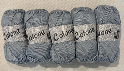 Lana Grossa COTONE Mercerized Cotton - Light Blue Col 70- Lot Of 5 - Image 1 of 4