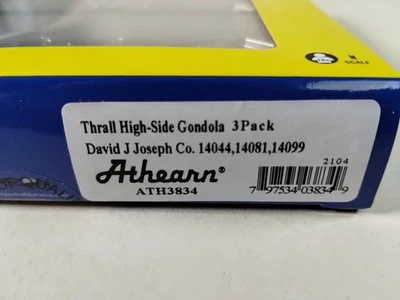 Athearn ATH3834 Thrall High Side Gondola w/ Load - DJJX #2 (3) N Scale - Image 1 of 4