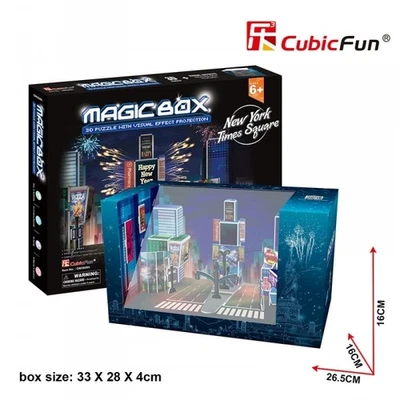 Puzzle 3D MAGIC BOX CAPODANNO NEW YORK TIMES SQUARE CubicFun Kit 3D in foam - Immagine 1 di 3