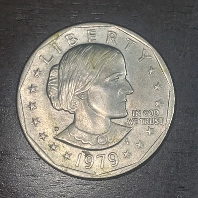 1979 Susan B Anthony Dollar Coin Wide Rim Circulated - Image 1 of 4