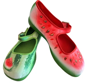 RARE Hot Chocolate Design Chocolaticas Watermelon Mary Jane Shoes Women 6 EU 36 - Picture 1 of 15