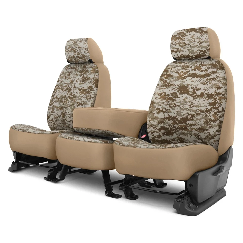 For GMC Sierra 2500 HD 18-26 Camo 1st Row Digital Tan Custom Seat Covers Foto 1 de 2