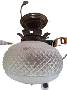 Vintage Regency ceiling globe light fixture - Picture 1 of 6