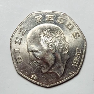 Mexico 10 Diez Pesos 1980 Coin Mexican - Picture 1 of 2