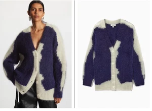 Cárdigan COS lana mohair de gran tamaño con cuello en V talla S color azul marfil nuevo sin etiquetas precio de venta sugerido por el fabricante $189 - Imagen 1 de 9