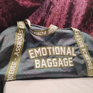 A$$holes Live Forever Brand Emotional Baggage Edition Duffle Bag Green Paisley🌴 - Picture 1 of 9