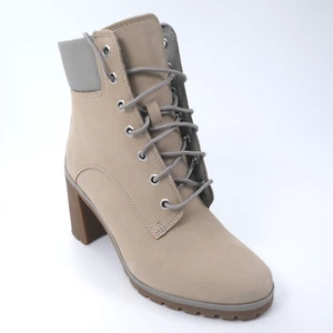 Timberland Allington Womens Lace Up Ankle Beige Suede Boots Block Heels UK 5 - Picture 1 of 17