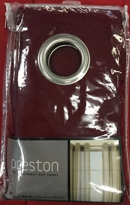 Cortinas Miller Preston painel haste 52x63 linho cor esmagamento textura transparente - Imagem 1 de 3