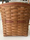Longaberger 1990 Holiday Hostess 13" Measuring Basket Red Green W Protector