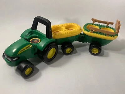Tomy John Deere Music Sounds Hayride Preschool Toy Tractor and 2 Trailers - Image 1 of 4