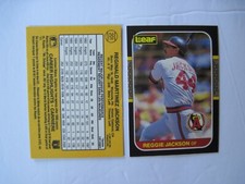 REGGIE JACKSON CARDS Your Pick TOPPS Tiffany Fleer Donruss Leaf Score 1981-88-93