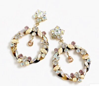 J. Pendientes de aro/cristal de tortuga Crew Foto 1 de 3