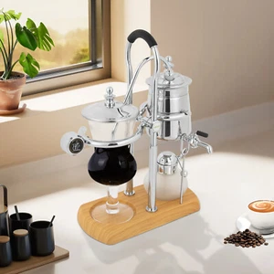 Belgische/Belgische Königsfamilie Balance Syphon Kaffeemaschine, Siphonbrüher, Silber - Bild 1 von 11