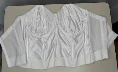 Sujetador Vintage Goddess Vintage Longline Estilo 690 Blanco 38DD Con Aros Bustier Foto 1 de 4