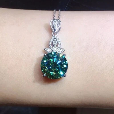 Hermoso Colgante de Diamantes Tratados Azul de 5 Ct Gran Brillo Certificado VVS1 Foto 1 de 4