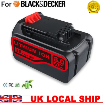 1x 18V 8.0Ah LB2X4020 Battery Replacement for Black and Decker 18V Battery