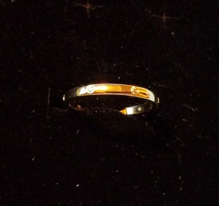 NUEVO Anillo Italina Para Mujer Moda Chapado en Oro Talla 9 Foto 1 de 3