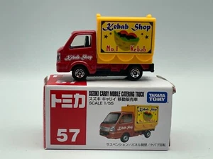 Tomica Tomy #57 Suzuki Carry Mobile Catering Truck, Kebab Shop, 1:64, Boxed - Picture 1 of 12