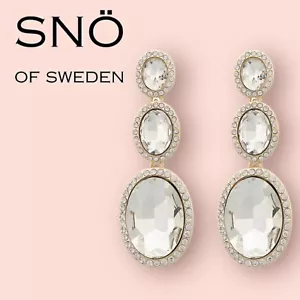 SNO of Sweden königliche lange Trio-Ohrhänger Statement neu in Box UVP 39,00 £ - Bild 1 von 4