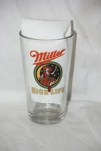 Miller High Life Woman In Crescent Moon Beer Glass - Picture 1 of 4