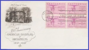 USA4 #1089 U/A ARTCRAFT FDC BL4 Architects Institute - Picture 1 of 1