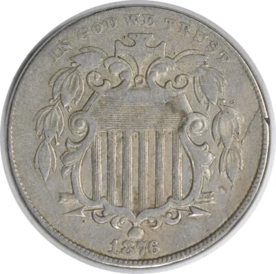 1876  Shield Nickel DDO FS-102 VF Uncertified #128 - Image 1 of 2