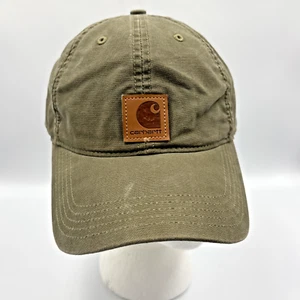 Gorra de lona Carhartt verde oliva claro con correa ajustable - Imagen 1 de 7