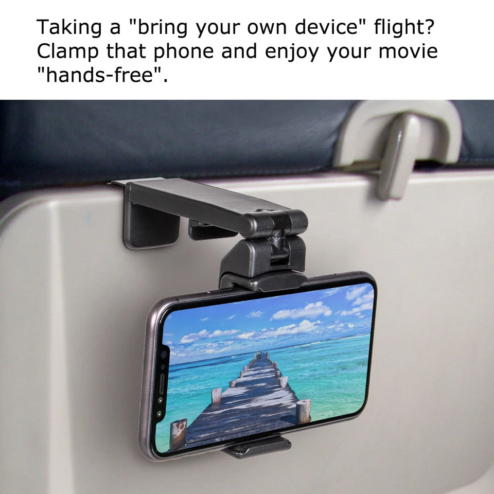 Universal Travel Phone Holder For Airplane, Luggage Handle, Desktop, Selfie. - Image 1 of 4