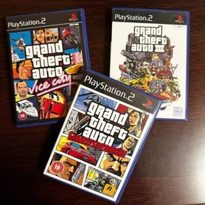 GTA Trilogy Grand Theft Auto: Vice City + Liberty + GTA III Playstation 2 PAL - Picture 1 of 5