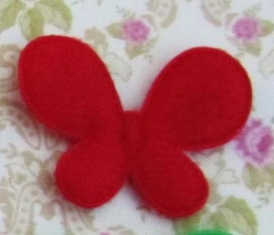 100 apliques de mariposa de fieltro macizo de 1,75"/básicos/acolchados/artesanales/arcos H213-elige color Foto 1 de 4