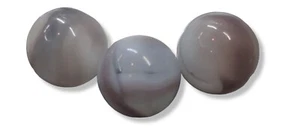 Lote de 3 canicas Vitro ágata azul muy claro púrpura y transparente - Imagen 1 de 7