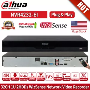Videoregistratore di rete US Dahua 32CH 4K 32MP NVR NVR4232-EI 1U 2SATA WizSense - Foto 1 di 24