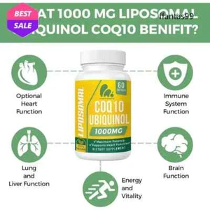 1000mg Liposomal Coenzyme Q10 Soft Capsules - Picture 1 of 6