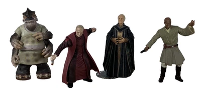 Lote de figuras Hasbro 2002 de Star Wars - Sin sables de luz - Dooku Mace Palpatine Dexter Foto 1 de 4