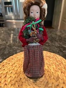 Vintage Christmas Choir Gril Caroler 9" - Picture 1 of 7