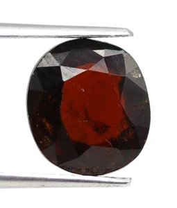 Certified 3.60 Ct Natural Dark Brown Hessonite Garnet Oval Cut Loose Gemstone - Picture 1 of 10