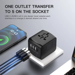 Global Universal Travel Power Adapter All-in-One Worldwide Wall Fast Charger US* - Picture 1 of 15