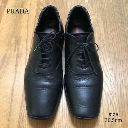 Scarpe eleganti uomo Prada mocassini pelle nero UK8 US9 autentiche dal Giappone