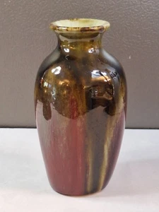 Mini Glazed Pottery Vase 5" Cottage Core Country Art Deco - Picture 1 of 9