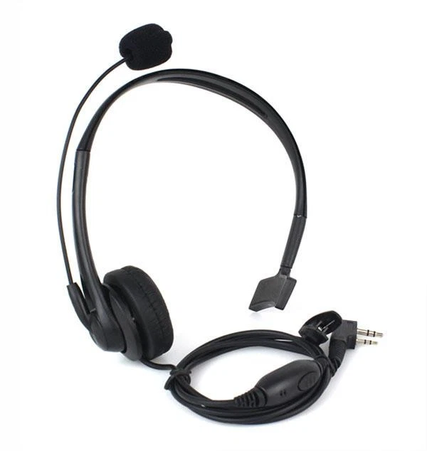 2 PIN Overhead Headphone Headset for Kenwood Puxing Wouxun Baofeng with boom mic - Image 1 of 1