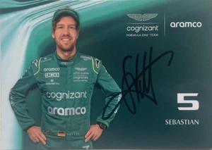 ***  SEBASTIAN VETTEL  -  ASTON MARTIN/MERCEDES  -  SIGNED  -  F1  ***  6x4 card - Picture 1 of 3