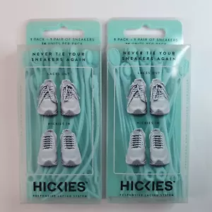 2x Hickies Laces Originals No Tie Elastic Shoelaces Trainers 14 Pack Mint Green - Picture 1 of 11