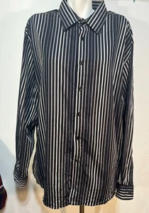 Report Collection Herren Freizeithemd XXL schwarz grau gestreift langarm - Bild 1 von 6