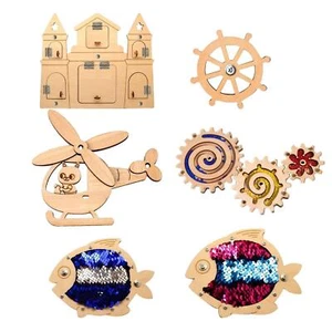 DIY Wooden Toy Sensory Board Parts for Fine Motor Skill Durable Birthday Gift - Picture 1 of 10