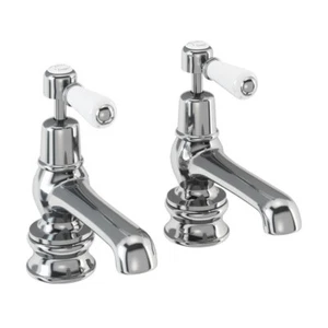 Burlington Kensington Regent Pair of Basin Taps, 5", Traditional Style - Picture 1 of 3